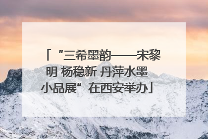“三希墨韵——宋黎明 杨稳新 丹萍水墨小品展”在西安举办